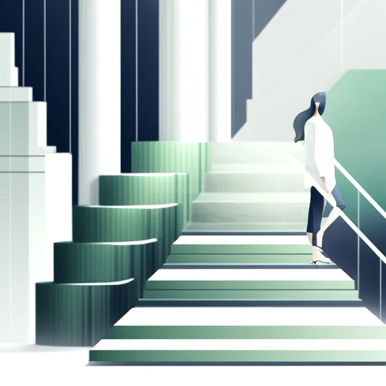 Person meditating with an abstract overlay of diagrams